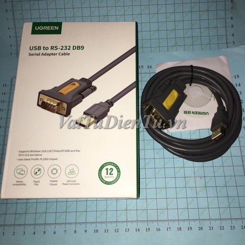 UGREEN Cáp chuyển đổi USB To RS232 2m