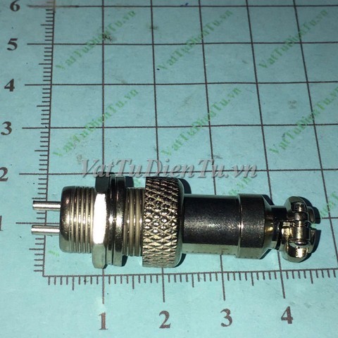 GX12M-2P Giắc tròn sắt 2 chân 12mm (Plug + socket), Jack 2 chân, giắc 2 chân, đầu nối 2 chân, Jack GX12-2P