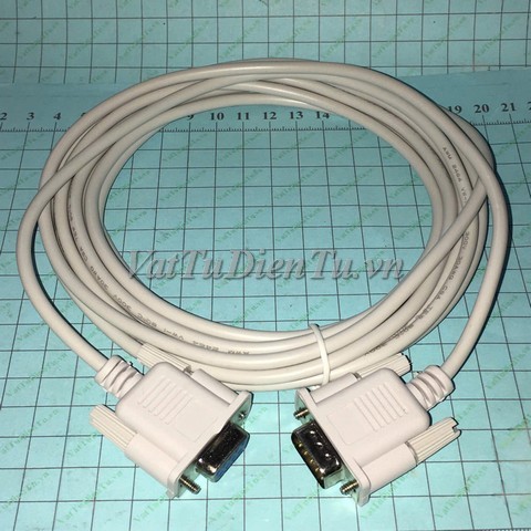 Cáp cổng com DB9 RS232 1 đầu đực 1 đầu cái dài 5 mét