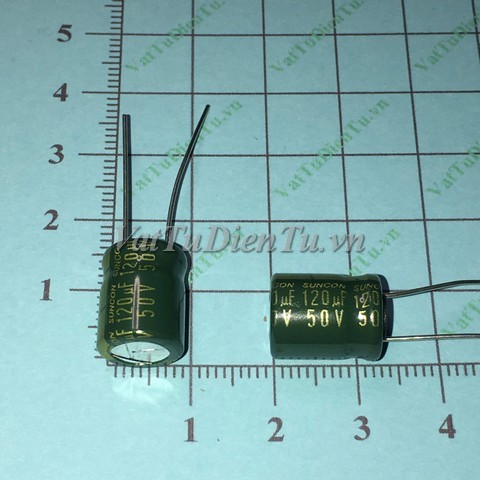 Tụ hóa 120uF 50V 120uF50V120uF 8X20MM