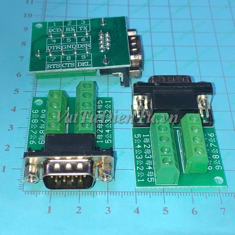 DB9-RS232M Giắc cắm DB9 đực, loại bắt ốc, không vỏ COM RS232 RS485