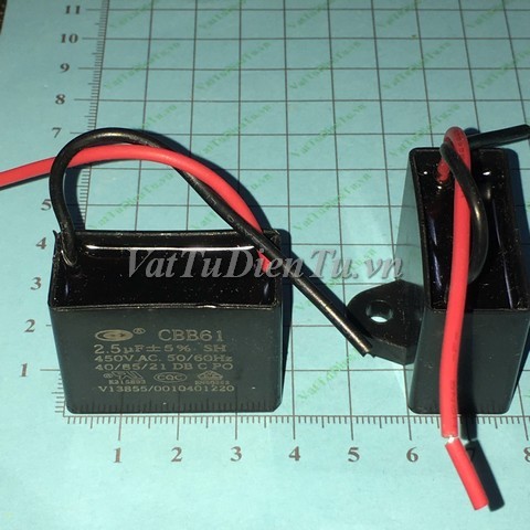 Tụ 2.5uF 450VAC 2 dây CBB61-2.5uF450VAC