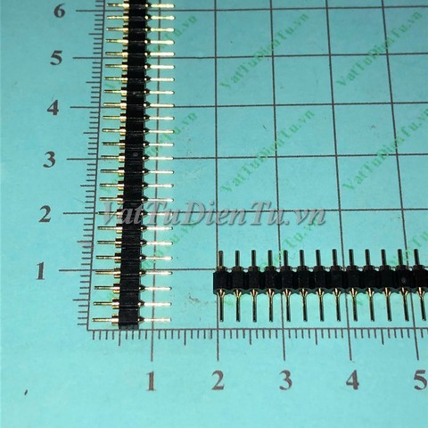 Pin Header 1x40 đực thẳng mạ vàng loại 2.54mm H1x40PH-MS-C