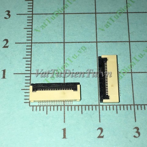 Socket FPC 20P 0.5mm chốt trượt dưới, tiếp điểm trên, đầu nối giắc cắm ...