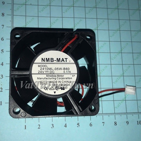 2410ML-05W-B60 Quạt tản nhiệt 24V 0.17A 60x60x25mm NMB 2 dây đầu cắm A1