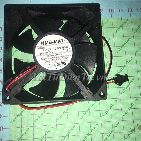 3110KL-05W-B50 Quạt tản nhiệt 24V 0.15A 80x80x25mm NMB 2 dây đầu cắm A1