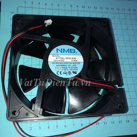 4715KL-04W-B40 Quạt tản nhiệt 12V 0.9A 120x120x38mm NMB 2 dây đầu cắm A1
