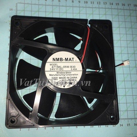 4715KL-05W-B30 Quạt tản nhiệt 24V 0.4A 120x120x38mm NMB 2 dây đầu cắm A1