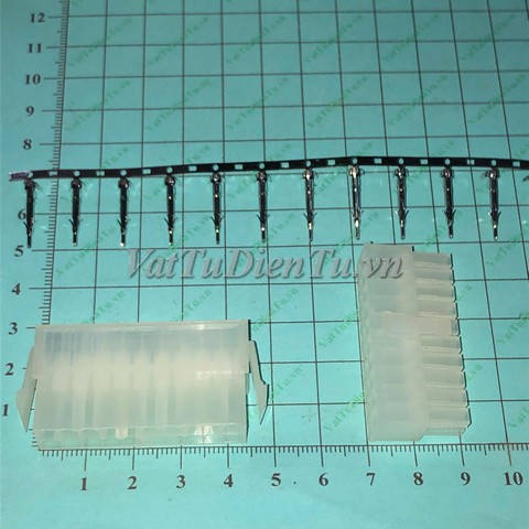 5557 5559 20P Connector 20P 2x10P 4.2mm cả bộ đực+cái+chân cắm sắt (terminal), đầu cắm 20 chân, Jack 20 chân, giắc 20 chân