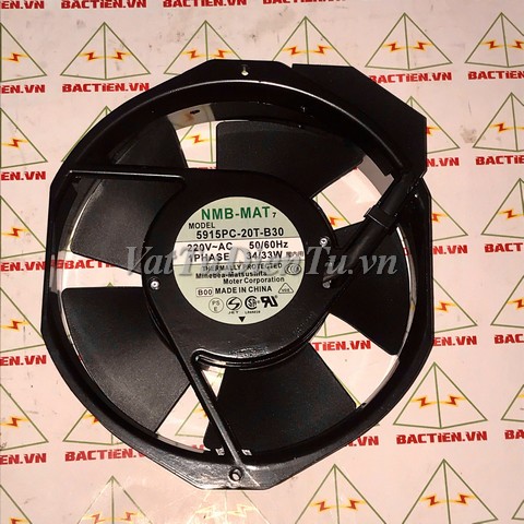 5915PC-20T-B30 Quạt tản nhiệt 220V 50/60Hz 34/33W 172x150x38mm NMB 2 giắc cắm