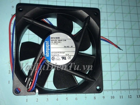 8414NHR Quạt tản nhiệt 24V 2.4W 100MA 80x80x25mm Ebmpapst 2 dây