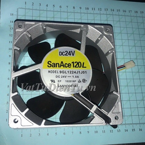 9GL1224J1J01 Quạt tản nhiệt 24V 1.0A 120x120x38mm Sanyo 3 dây đầu cắm B2