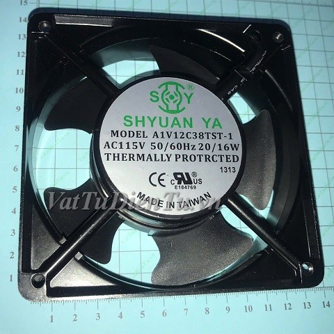 A1V12C38TST-1 Quạt tản nhiệt 115V 16W 120x120x38mm SHYUAN YA 2 chân giắc cắm