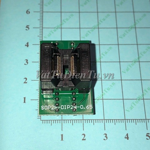ADAPTER chuyển đổi TSSOP28 to DIP28 pin 0.65mm, Đế kẹp chip TSSOP28 sang DIP28, đế kẹp IC SSOP28 sang DIP28, TSSOP-28 4.4mm, SSOP-28 4mm