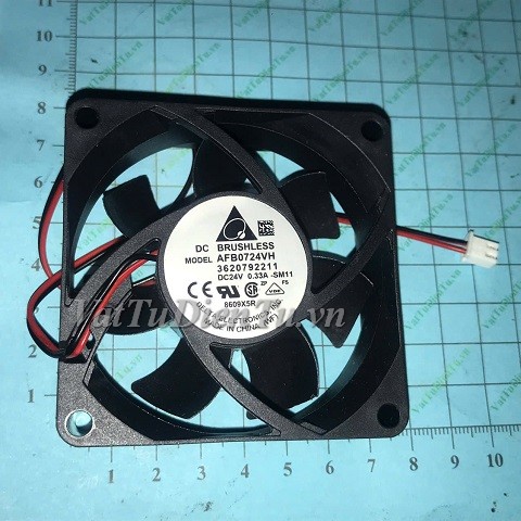AFB0724VH Quạt tản nhiệt 24V 0.33A 70x70x25mm Delta 2 dây đầu cắm A1