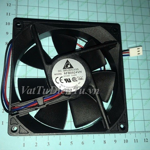 AFB0924VH Quạt tản nhiệt 24V 0.4A 92x92x25mm DELTA 3 dây đầu cắm B2