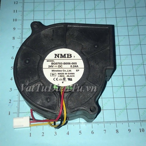 BG0703-B056-00S Quạt tản nhiệt hình sên 24V 0.24A 75x75x30mm NMB 3 dây đầu cắm B2