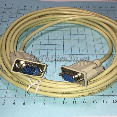 Cáp cổng com DB9 RS232 1 đầu đực 1 đầu cái dài 3met; Mã: RS232-MF-30; Xuất xứ: Hàng mới; Tag: Cáp com to com DB9