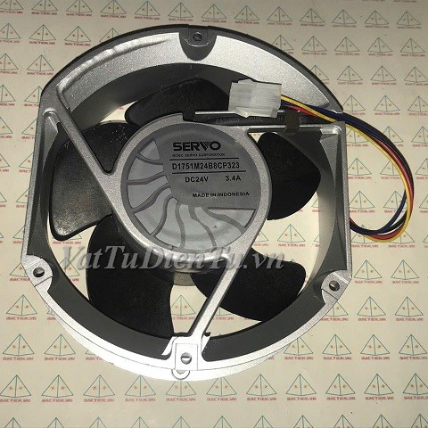D1751M24B8CP323 Quạt tản nhiệt 24V 3.4A 172x150x51mm SERVO 4 dây đầu cắm trắng (TM)