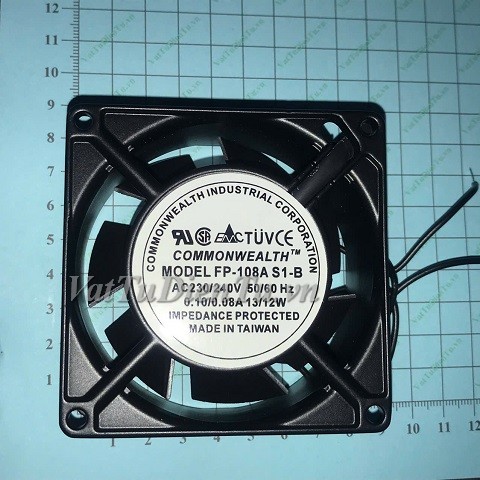 FP-108A S1-B Quạt tản nhiệt 220V 0.1A 12W 80x80x38mm COMMONWEALTH ROTARY 2 dây (7 cánh)