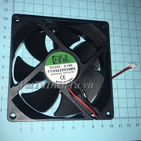 FYH9225D24MS Quạt tản nhiệt 24V 0.18A 92x92x25mm FYH 2 dây đầu cắm A1
