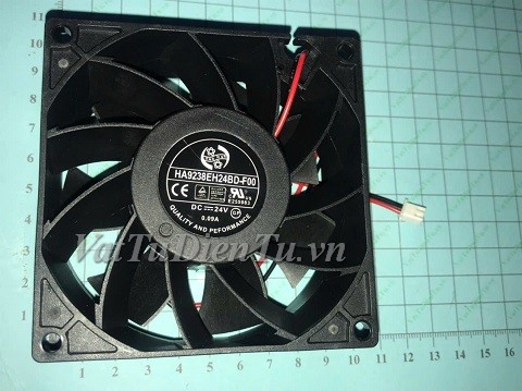 HA9238EH24BD-F00 Quạt tản nhiệt 24V 0.9A 92x92x38mm ONGHUA 2 dây đầu cắm A1