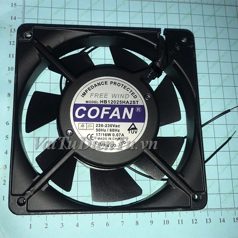 HB12025HA2ST Quạt tản nhiệt 220V 0.07A 120x120x25mm COOLFAN 2 dây