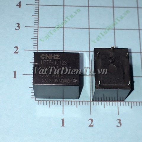 HZ78-1C12S Relay 12VDC 5 chân 20A 250VAC CNHZ