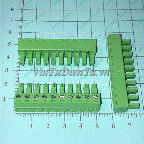 KF2EDG15K5.08-10P Connector Cầu đấu 10 chân xanh thẳng 5.08mm PCB 5.08mm 10P