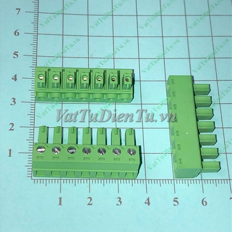 KF2EDG15K5.08-7P Connector Cầu đấu 7 chân xanh thẳng 5.08mm PCB 5.08mm 7P
