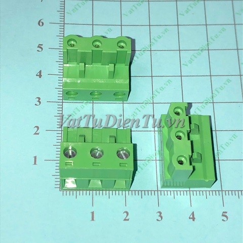 KX2EDG7.62-3P Connector Cầu đấu đầu đực 3 chân xanh thẳng 7.62mm (loại kín)
