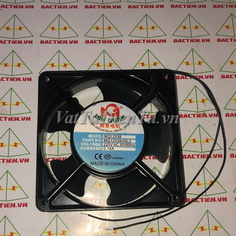 MQ12038 MQ12038HBL2 Quạt tản nhiệt 220V 0.14A 120x120x38mm Minquan 2 dây