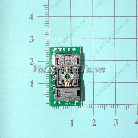 MSOP8-DIP8 Đế chuyển đổi MSOP8 sang DIP8, Adapter MSOP8 to DIP8, đế kẹp IC MSOP8 sang DIP8, đế kẹp chip MSOP8 sang DIP8, MSOP-8 3x3mm pin 0.65mm