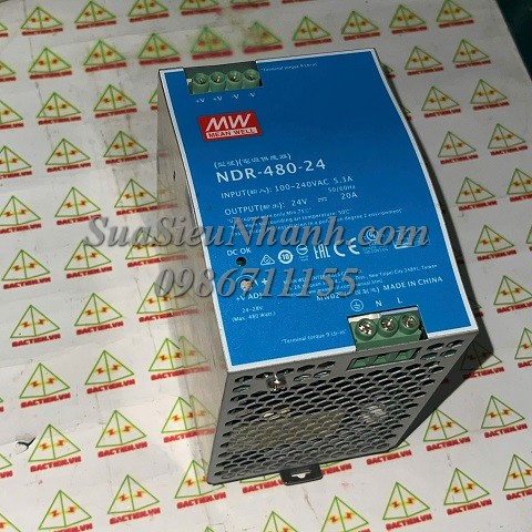 NDR-480-24 Nguồn 24V 20A Nguồn tổ ong 24V 20A MEAN WELL (HTM)