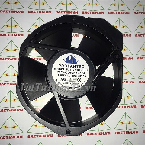 P2173HBL-ETS Quạt tản nhiệt 230V 0.12A 172x150x38mm PROFANTEC 2 chân giắc cắm