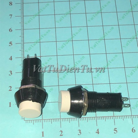 PBS-11 Nút nhấn tròn có khóa màu trắng 12MM không dây