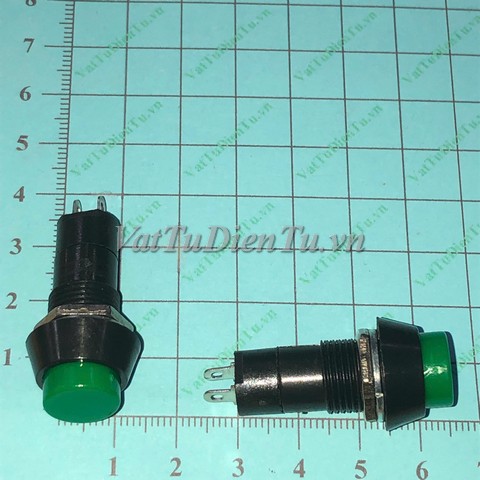 PBS-11 Nút nhấn tròn có khóa màu xanh lá 12MM không dây