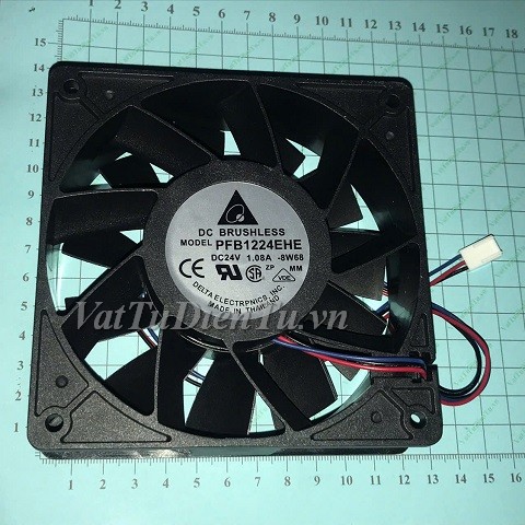 PFB1224EHE Quạt tản nhiệt 24V 1.08A 120x120x38mm DELTA 3 dây đầu cắm B2