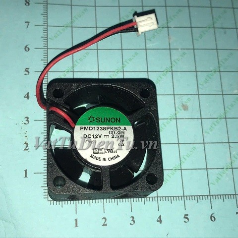 PMD1238PKB2-A Quạt tản nhiệt 12V 2.5W 0.16A 38x38x20mm SUNON 2 dây đầu cắm A1