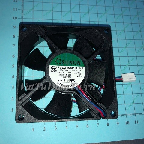 PSD2408PTB1-A Quạt tản nhiệt 24V 2.88W 80x80x25mm SUNON 3 dây đầu cắm B2