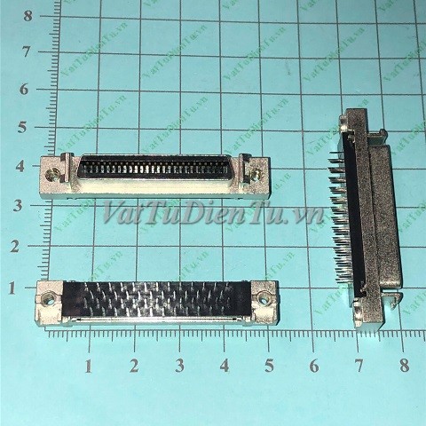SCSI-50P 3M 10350 Đầu cắm SERVO DRIVER 50 chân mạ vàng, loại cái thẳng 180 độ hàn mạch