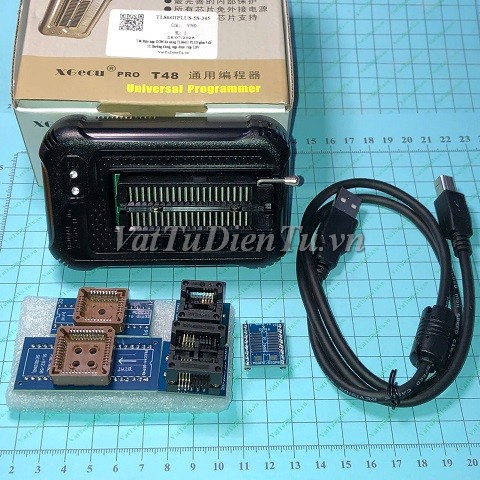 T48 Máy nạp ROM đa năng TL866II PLUS gồm 5 đế IC thường dùng, nạp được chip 1.8V BIOS LCD Máy Tính Xách Tay