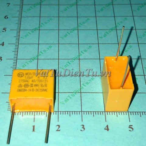 Tụ 1uF 275V 105K MEX MKP-X2 22mm