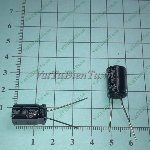 Tụ hóa 220uF 50V 220uF50V220uF 10X16MM Rubycon
