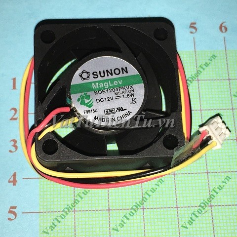 Ventola Di Raffreddamento SUNON KDE1204PKVX MS.AF.GN – 12V 1.4W, 40x40x20mm, 3 Fili, Nuova E Testata