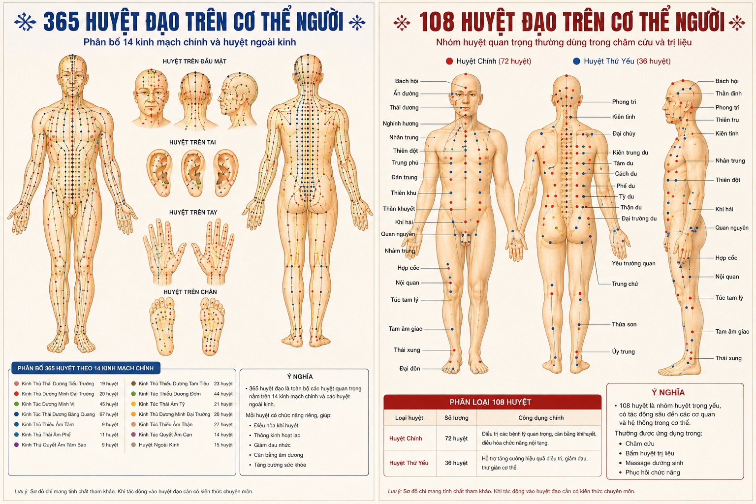 365 huyệt đạo và 108 huyệt đạo trên cơ thể là gì?