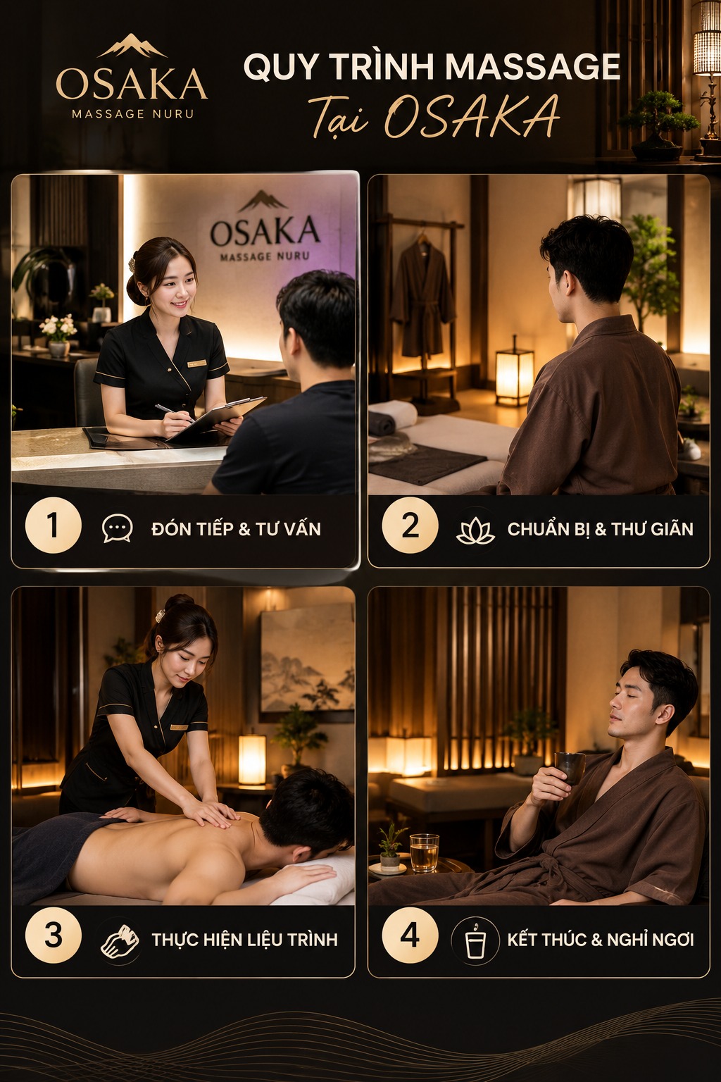 Quy trình Massage nuru OSAKA như thế nào?
