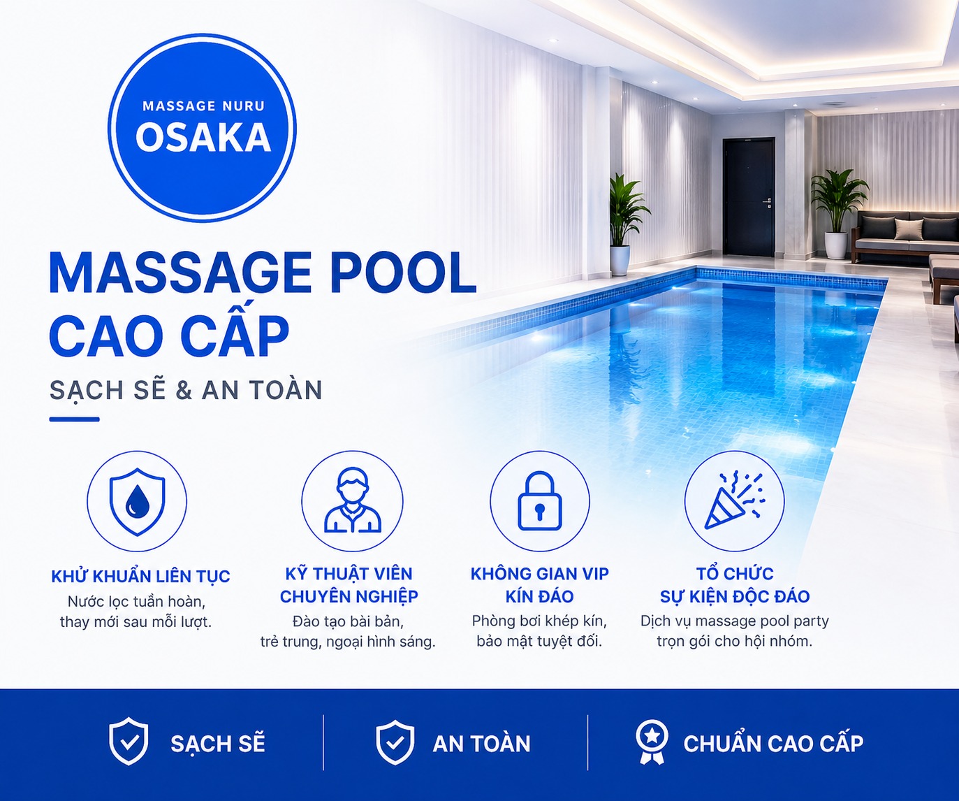Địa chỉ massage pool cao cấp, sạch sẽ và an toàn