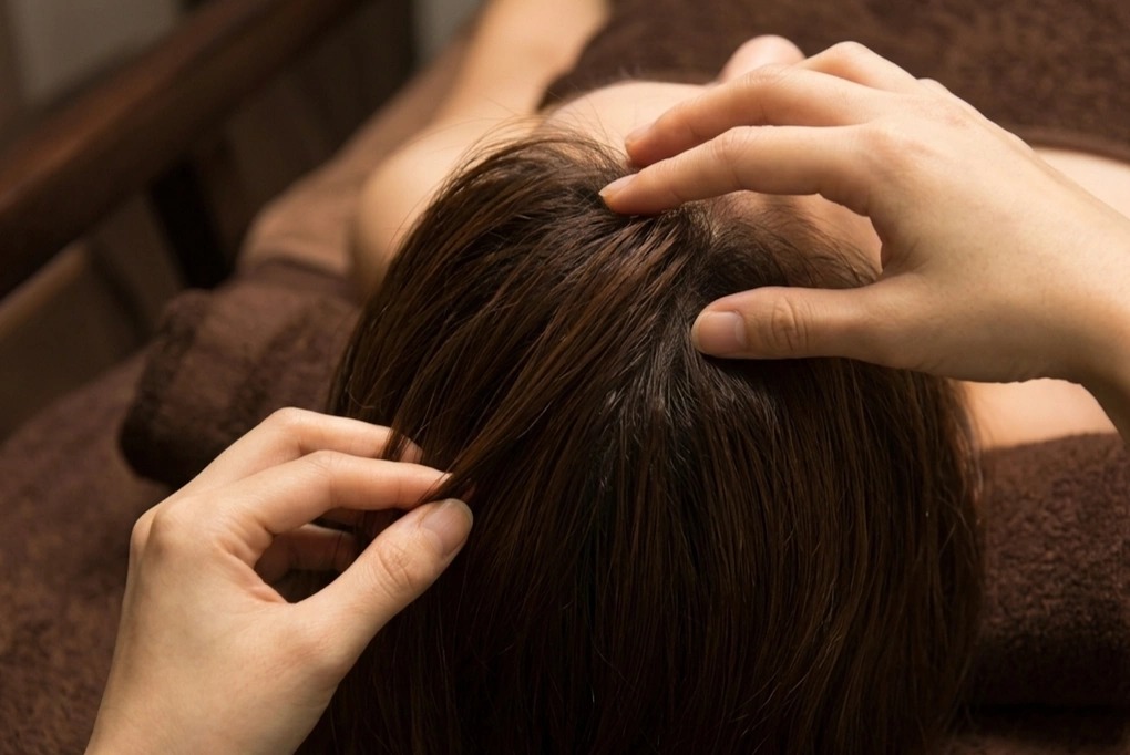 Massage da đầu thư giãn