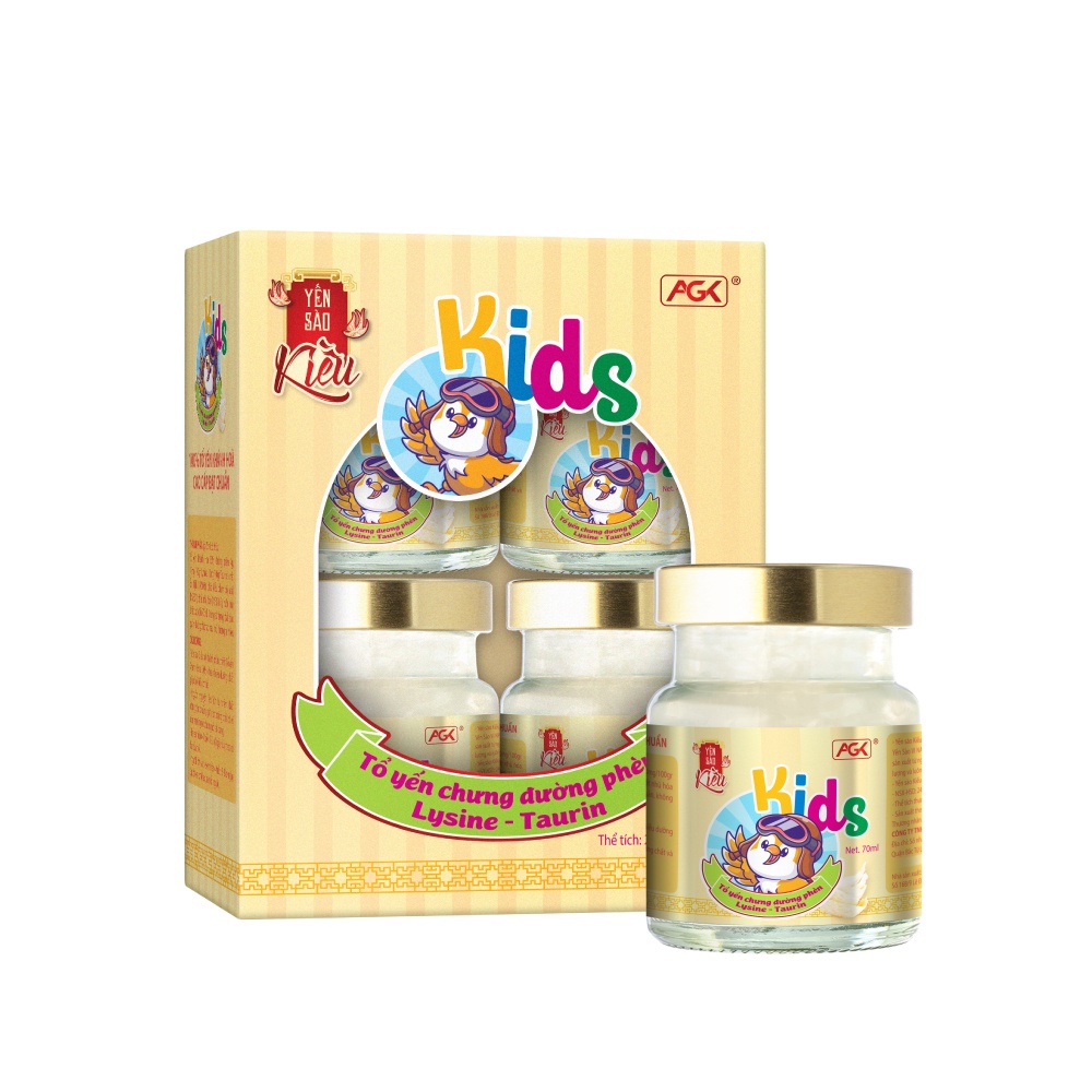 Yến Kiều Kids - Yến sào chưng sẵn cho trẻ em - Set 4 lọ